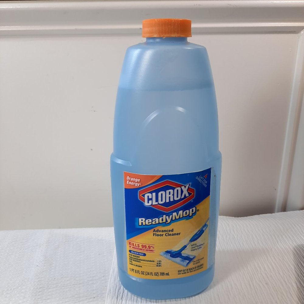 Clorox Ready Mop Advanced Floor Cleaner Refill Bottle 24oz Orange Energy 75%full